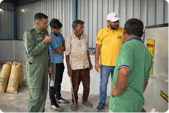Decentralised composting unit installation, Kanpur Airforce Station